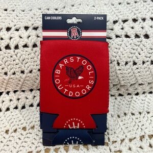 Barstool Outdoors Red and Blue Can Coolers 2-Pack